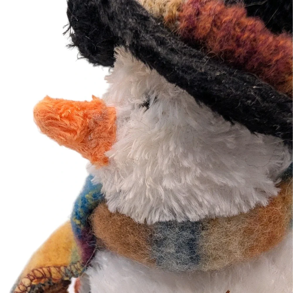 Vintage Russ Berrie Snowball Plush Snowman Christmas Scarf Holiday‎ Decor SEE